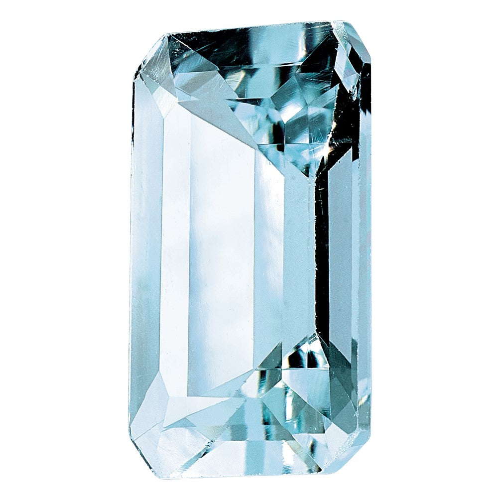 Gemstone Aquamarine Aa Quality 7X5mm Emerald Cut