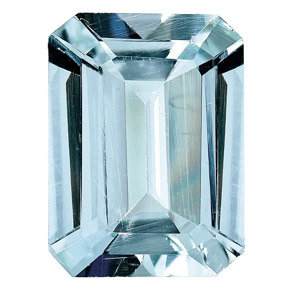 Gemstone Aquamarine Aa Quality 5X3mm Emerald Cut