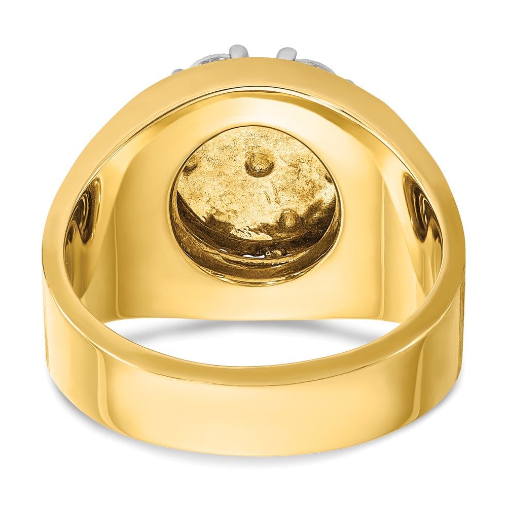 14k Two-Tone 1 1/2 Ct. Lab Grown Diamond VS/SI+ G+ Men's Cluster Ring