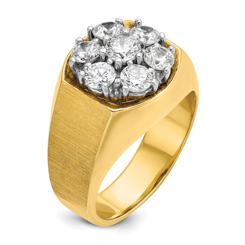 14k Two-Tone 1 1/2 Ct. Lab Grown Diamond VS/SI+ G+ Men's Cluster Ring