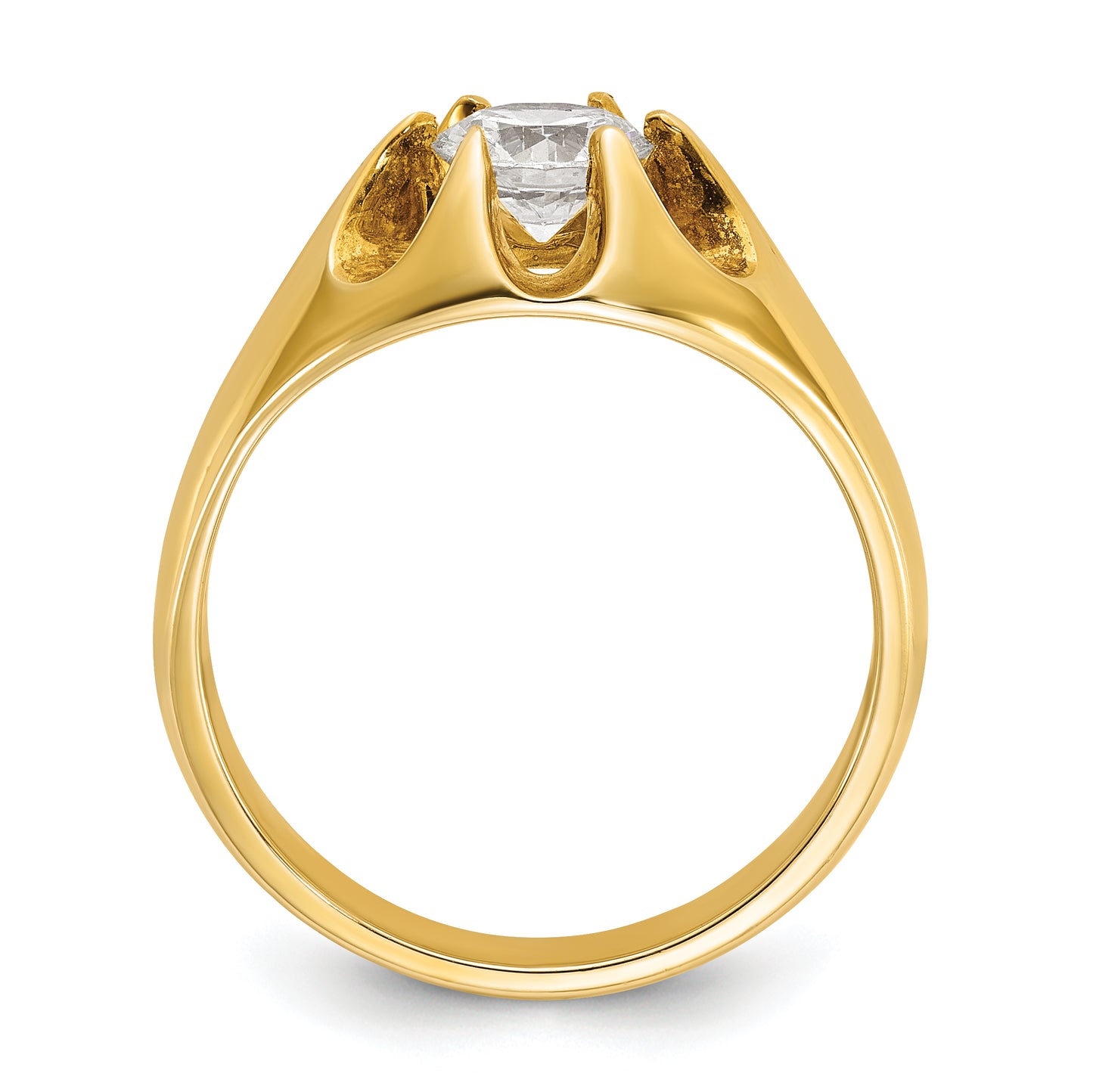 14k Yellow Gold 1 Ct. Lab Grown Diamond VS/SI+ G+ Men's Ring