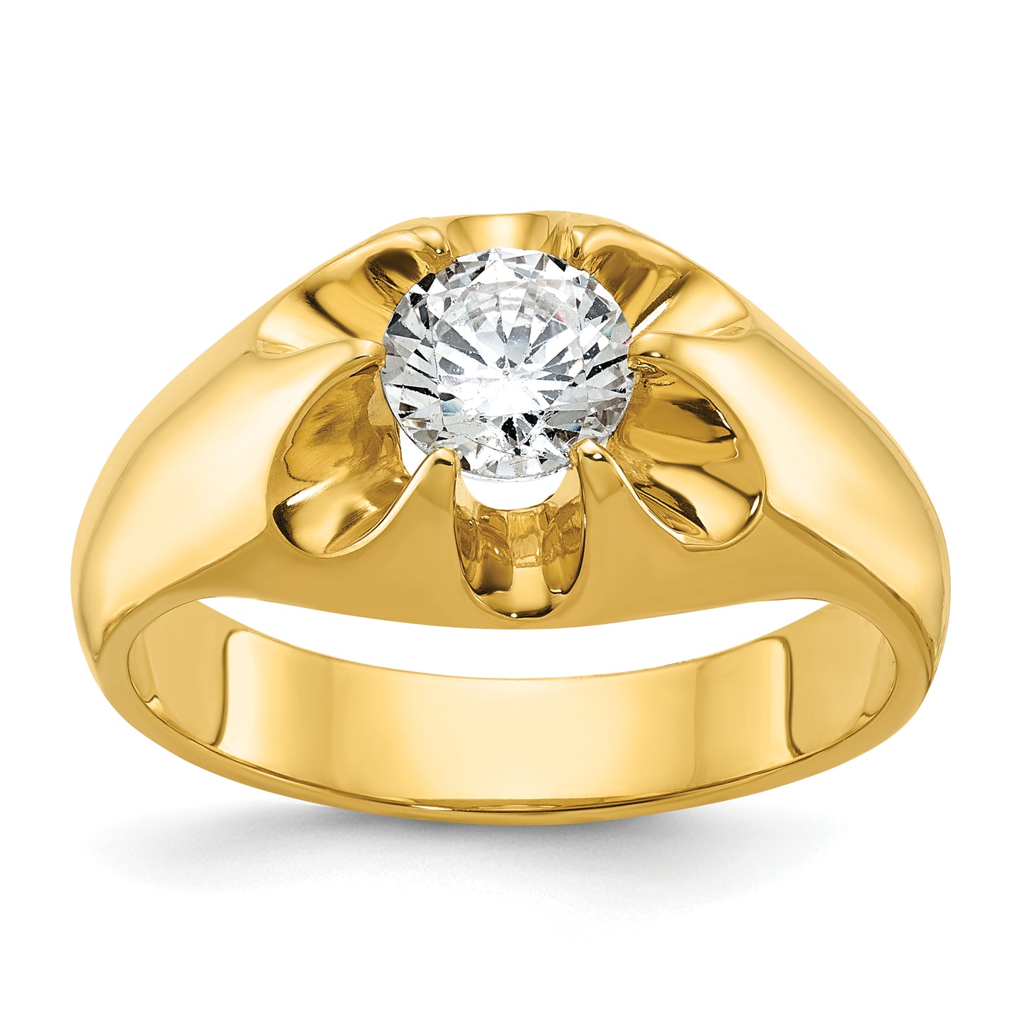 14k Yellow Gold 1 Ct. Lab Grown Diamond VS/SI+ G+ Men's Ring