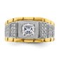 14k Two-tone Two Tone 3/8 Ct. Lab Grown Diamond VS/SI+ G+ Polished Men's Ring