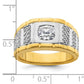 14k Two-tone Two Tone 3/8 Ct. Lab Grown Diamond VS/SI+ G+ Polished Men's Ring