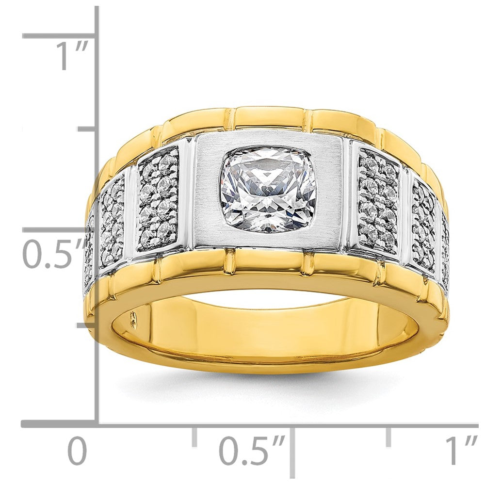14k Two-tone Two Tone 1 3/8 Ct. Lab Grown Diamond VS/SI+ G+ Polished Men's Ring