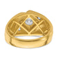 14k Yellow Gold with White Rhodium 7/8 Ct. Lab Grown Diamond VS/SI+ G+ Polished and Satin Men's Ring