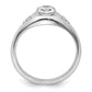 14k White Gold 1/10 Ct. Lab Grown Diamond 1 Ct. Oval Center Men's Ring