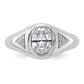 14k White Gold 1 Ct. Lab Grown Diamond VS/SI+ G+ Oval Men's Ring