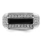 14k White Gold 1 Ct. Lab Grown Diamond VS/SI+ G+ and Onyx Men's Ring