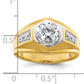 14k Two-tone Two Tone 1 1/5 Ct. Lab Grown Diamond VS/SI+ G+ Polished Men's Ring