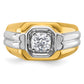 14k Two-tone Two Tone 1 Ct. Lab Grown Diamond VS/SI+ G+ Polished Men's Ring