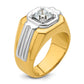 14k Two-tone Two Tone 1 Ct. Lab Grown Diamond VS/SI+ G+ Polished Men's Ring