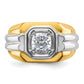 14k Two-tone Two Tone 1 1/2 Ct. Lab Grown Diamond VS/SI+ G+ Polished Men's Ring