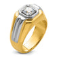 14k Two-tone Two Tone 1 1/2 Ct. Lab Grown Diamond VS/SI+ G+ Polished Men's Ring