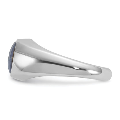 10K White Gold Ibgoodman Men'S Sapphire Doublet Stone Complete Ring