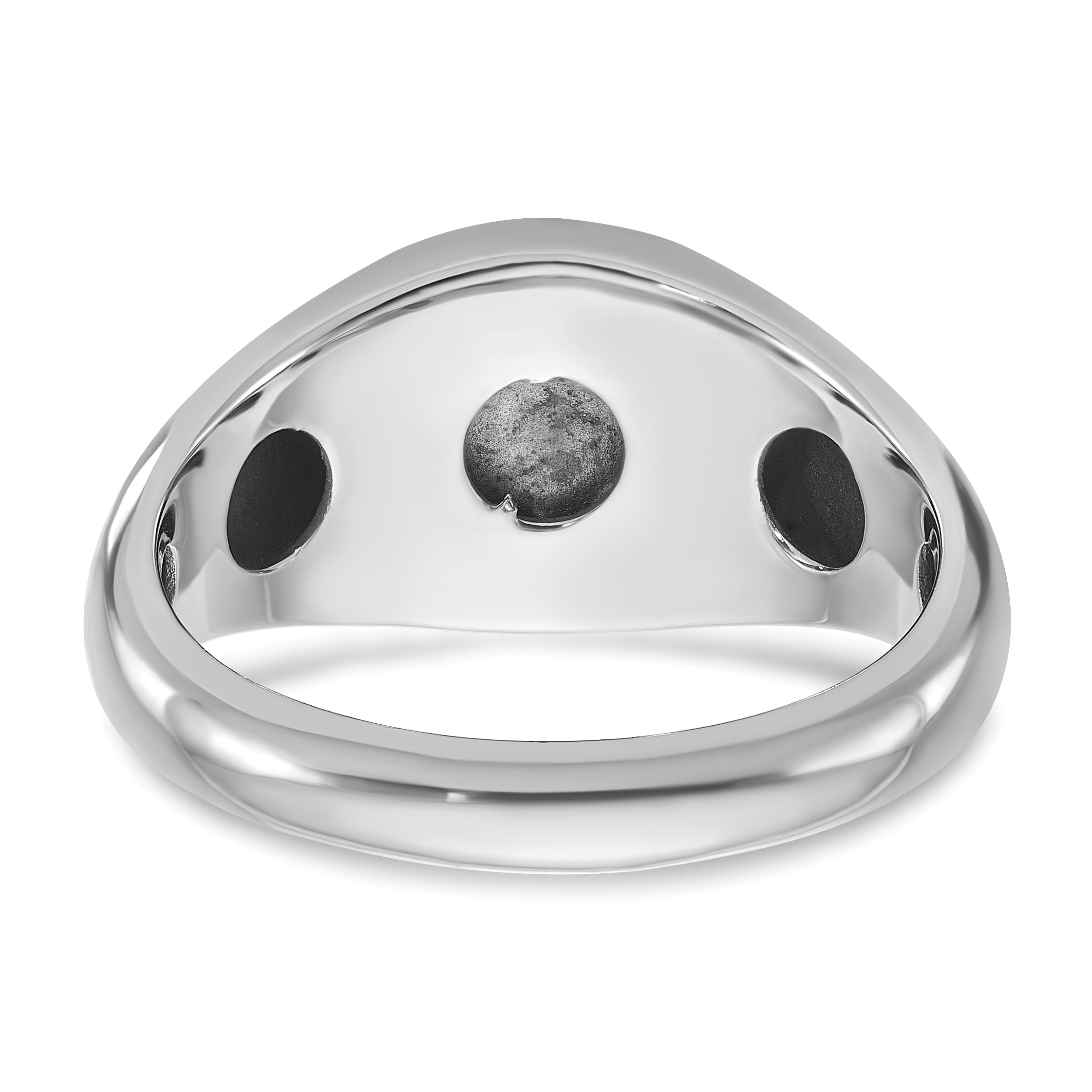 10K White Gold Ibgoodman Men'S Sapphire Doublet Stone Complete Ring