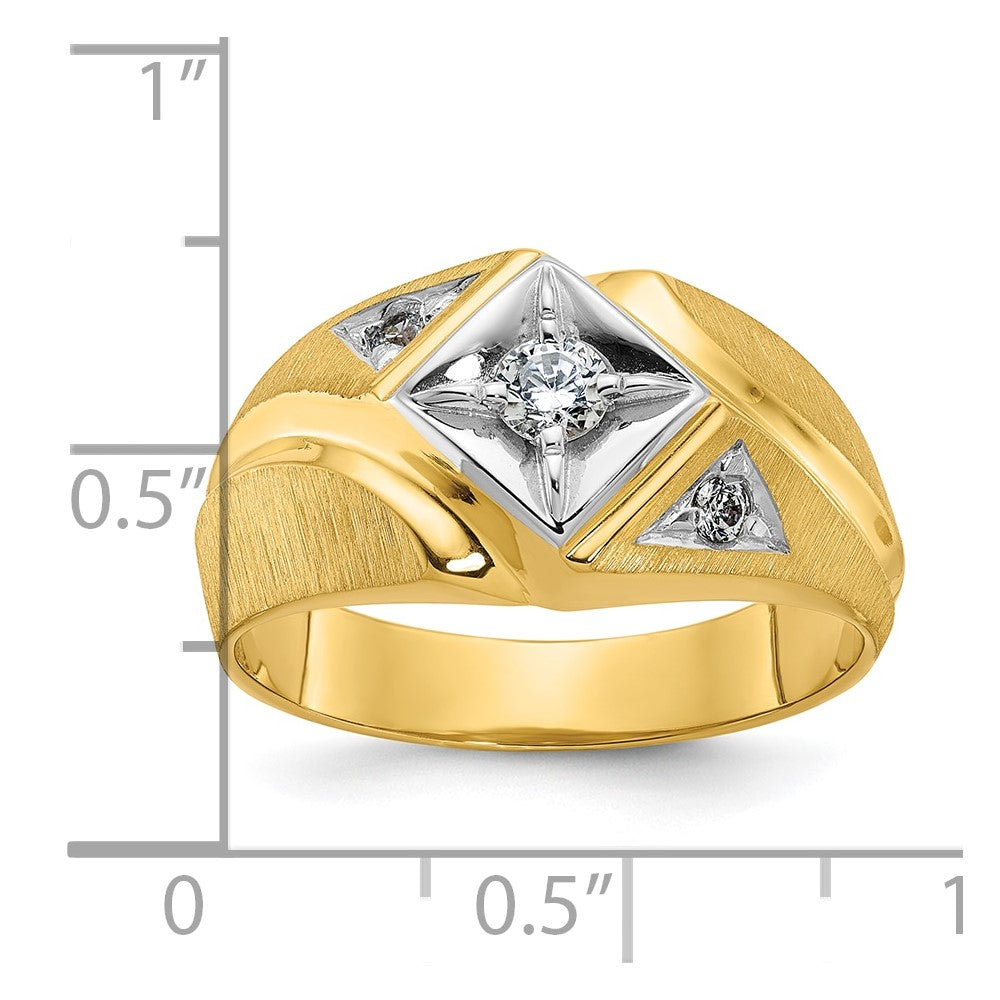 10K Two-Tone 10Ky Fancy Ring Mounting