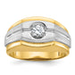 14k Two-tone Two Tone 1/3 Ct. Lab Grown Diamond VS/SI+ G+ Polished and Satin Men's Ring