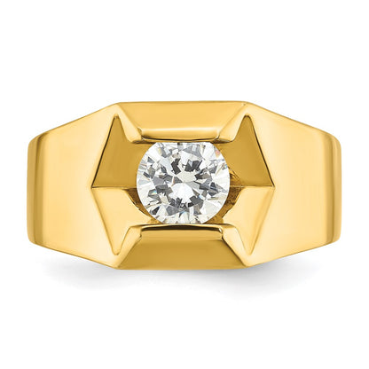 14k Yellow Gold 1 Ct. Lab Grown Diamond VS/SI+ G+ Men's Ring