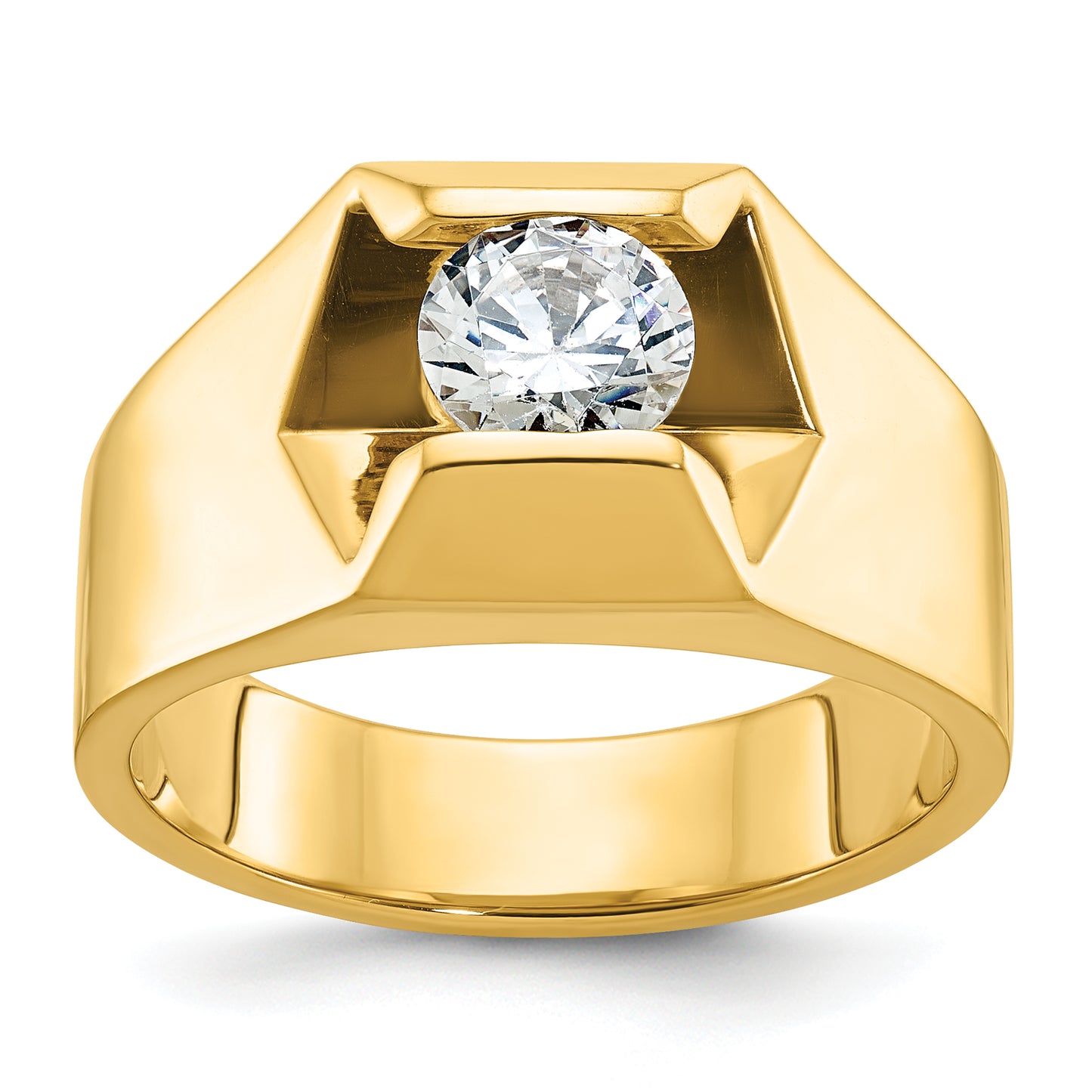 14k Yellow Gold 1 Ct. Lab Grown Diamond VS/SI+ G+ Men's Ring