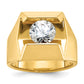 14k Yellow Gold 2 1/2 Ct. Lab Grown Diamond VS/SI+ G+ Men's Ring