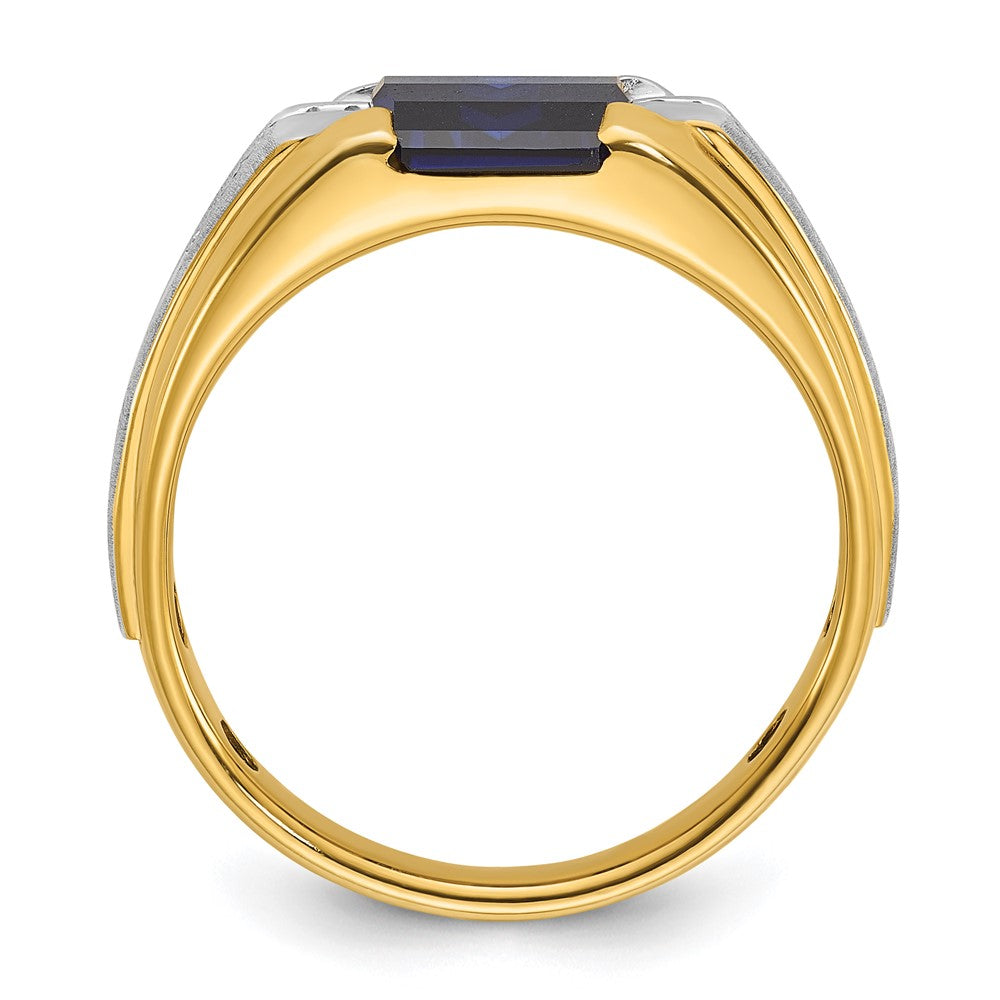 10K Two-Tone Ibgoodman Men'S Gemstone And Diamond Ring Mounting