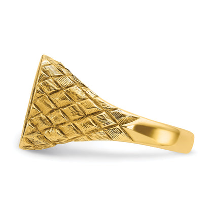 10K Yellow Gold 10Ky Fancy Ring Mounting