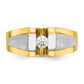 14k Two-tone Two tone 1/4 Ct. Lab Grown Diamond VS/SI+ G+ Polished and Satin Men's Ring