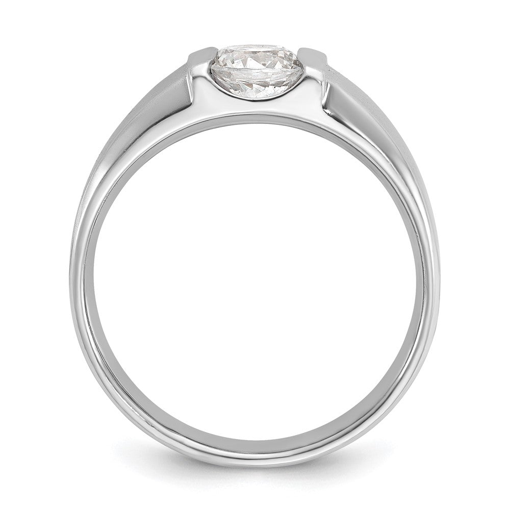 14k White Gold 1 Ct. Lab Grown Diamond VS/SI+ G+ Men's Ring