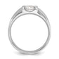 14k White Gold 1 Ct. Lab Grown Diamond VS/SI+ G+ Men's Ring