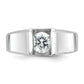 14k White Gold 1 Ct. Lab Grown Diamond VS/SI+ G+ Men's Ring