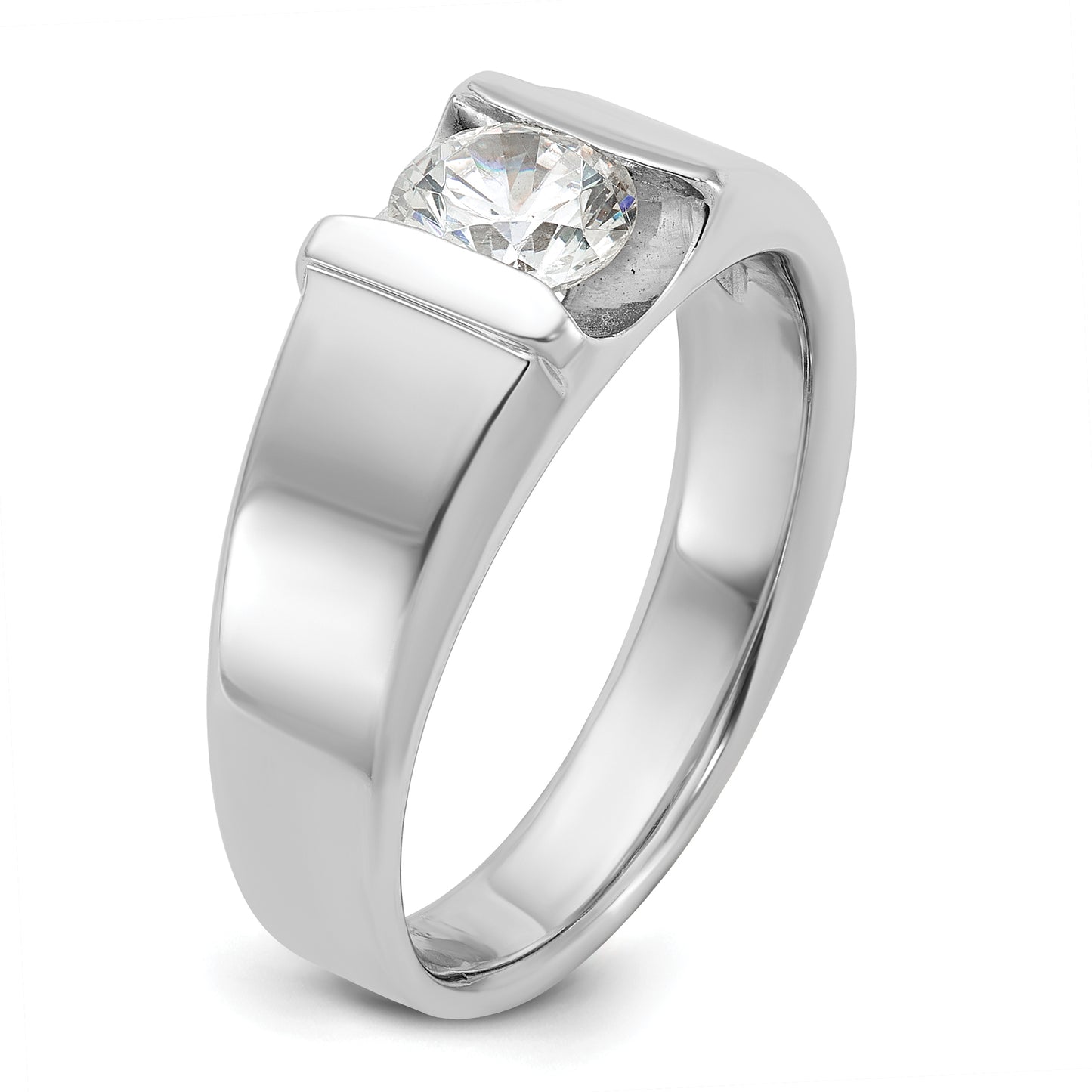 14k White Gold 1 Ct. Lab Grown Diamond VS/SI+ G+ Men's Ring