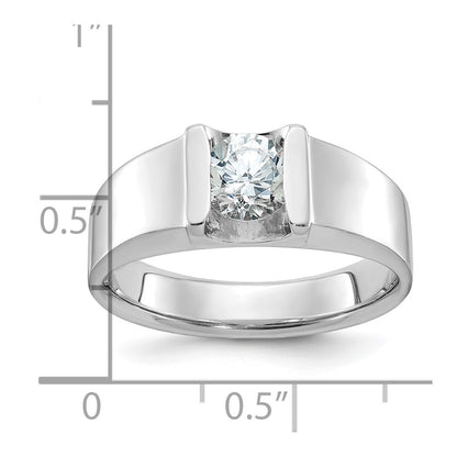 14k White Gold 1 Ct. Lab Grown Diamond VS/SI+ G+ Men's Ring