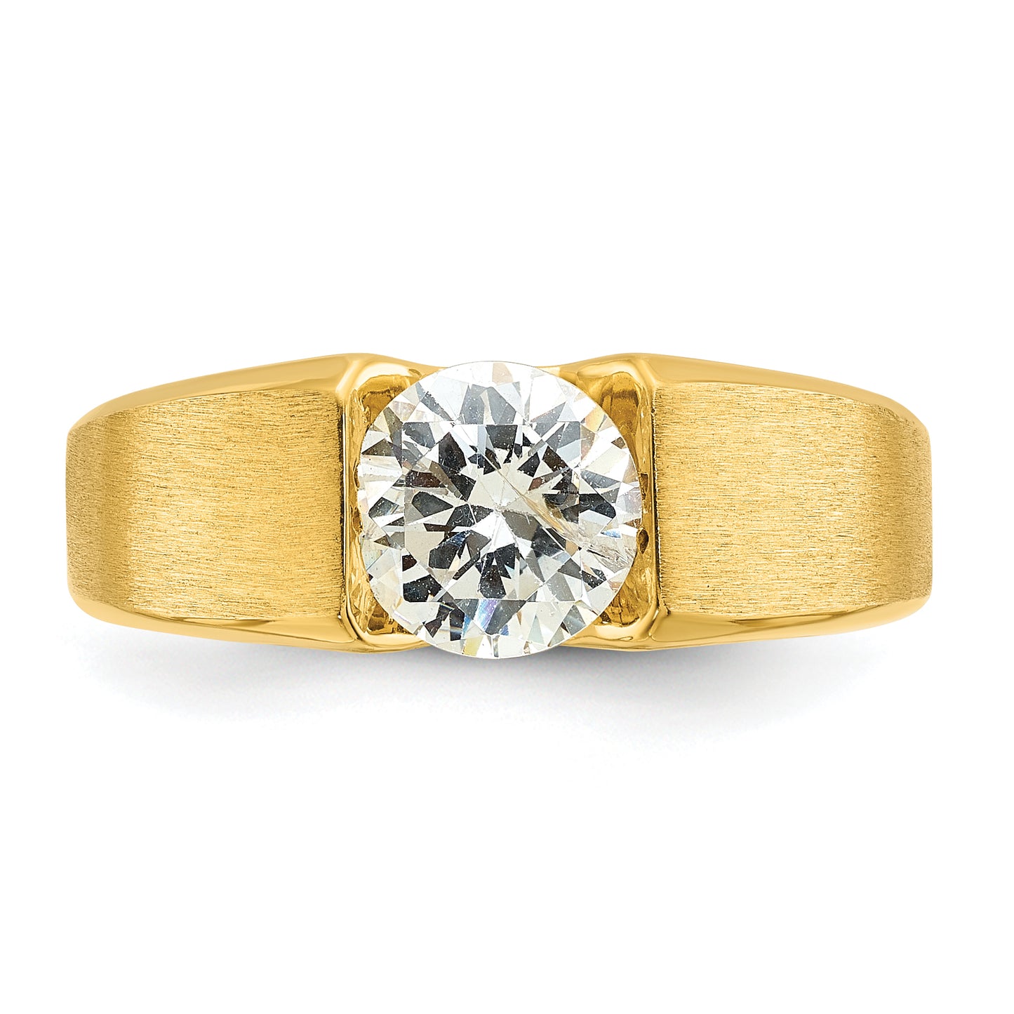 14k Yellow Gold 1 Ct. Lab Grown Diamond VS/SI+ G+ Men's Ring