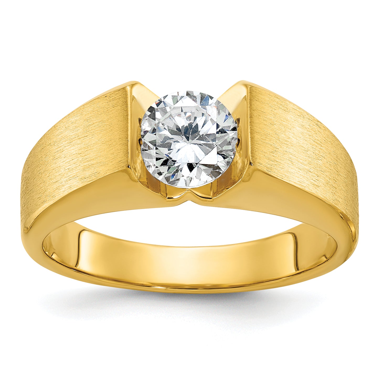 14k Yellow Gold 1 Ct. Lab Grown Diamond VS/SI+ G+ Men's Ring