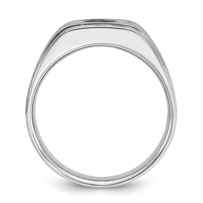 14k White Gold with Black Rhodium 1/5 Ct. Lab Grown Diamond VS/SI+ G+ Men's Ring