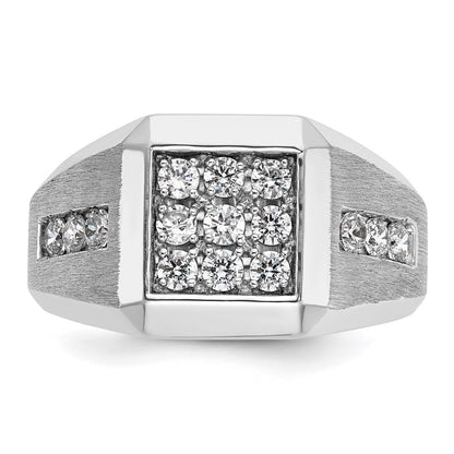 14K White Gold Ibgoodman 1 Carat Lab Grown Diamond Vs/Si+ G+ Complete Square Cluster Men'S Ring
