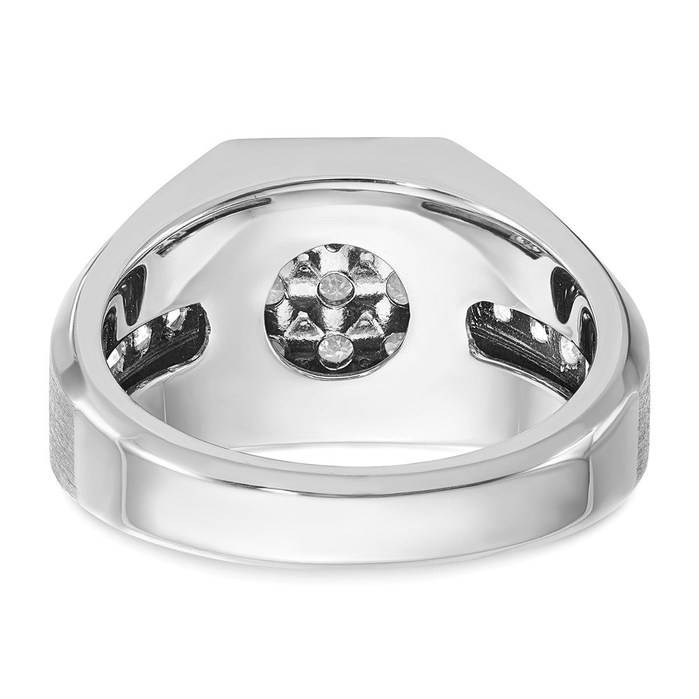 14K White Gold Ibgoodman 1 Carat Lab Grown Diamond Vs/Si+ G+ Complete Square Cluster Men'S Ring