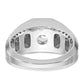 14k White Gold 1 1/5 Ct. Lab Grown Diamond VS/SI+ G+ Polished and Satin Men's Ring