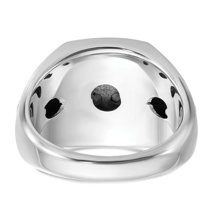 14K White/Rose Gold Ibgoodman Two Tone Rose And White 1 Carat Lab Grown Diamond Vs/Si+ G+ Complete Cluster Men'S Ring