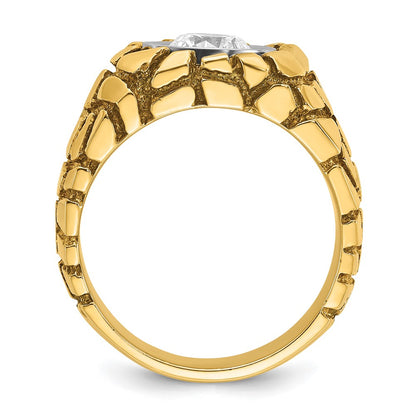 10K Two-Tone Ibgoodman Men'S Diamond Nugget Ring Mounting