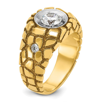 10K Two-Tone Ibgoodman Men'S Diamond Nugget Ring Mounting