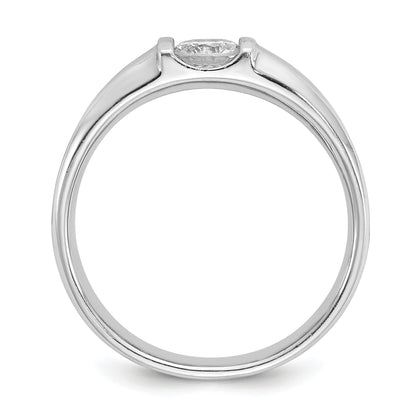 14K White Gold Ibgoodman 1/2 Carat Lab Grown Diamond Vs/Si+ G+ Complete Men'S Ring