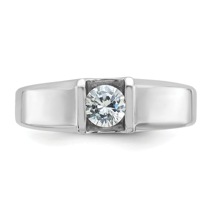 14K White Gold Ibgoodman 1/2 Carat Lab Grown Diamond Vs/Si+ G+ Complete Men'S Ring
