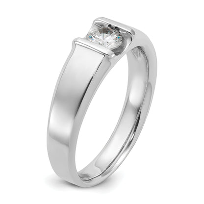 14K White Gold Ibgoodman 1/2 Carat Lab Grown Diamond Vs/Si+ G+ Complete Men'S Ring