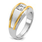 14k Two-tone Two Tone 1/2 Ct. Lab Grown Diamond VS/SI+ G+ Polished Men's Ring