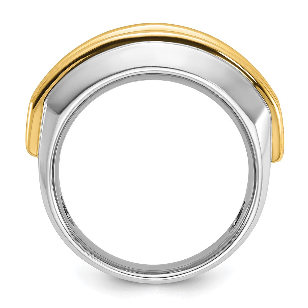 14k Two-tone Two Tone 1 1/2 Ct. Lab Grown Diamond VS/SI+ G+ Men's Ring