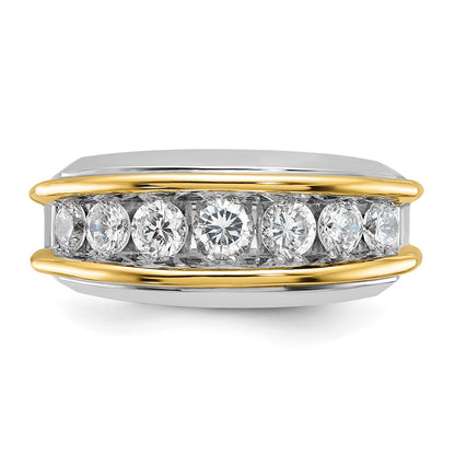 14k Two-tone Two Tone 1 1/2 Ct. Lab Grown Diamond VS/SI+ G+ Men's Ring