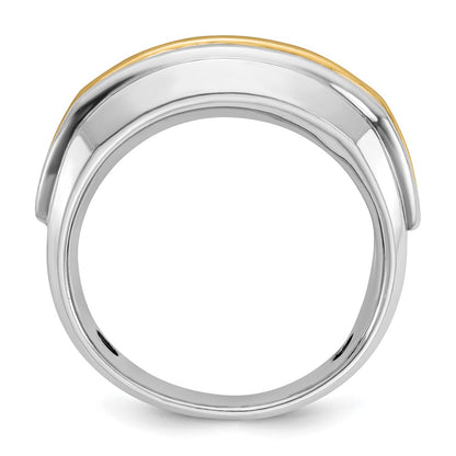 14k Two-tone Two Tone 1 Ct. Lab Grown Diamond VS/SI+ G+ Men's Ring