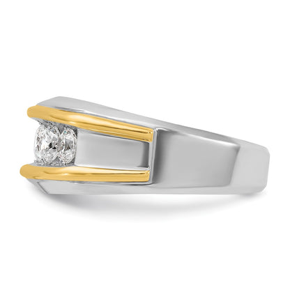 14k Two-tone Two Tone 1 Ct. Lab Grown Diamond VS/SI+ G+ Men's Ring